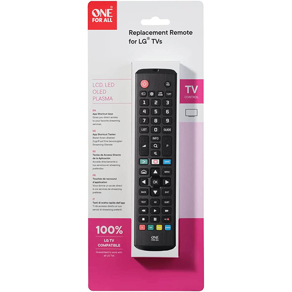 [URC4911] One For All LG Television Remote Control | Smart Buttons