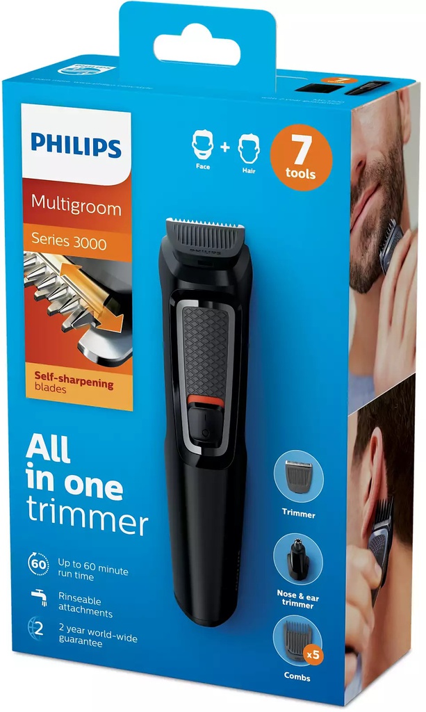 [MG3730/13] Philips Multi Purpose 3000 Series Grooming Set (8 in one)