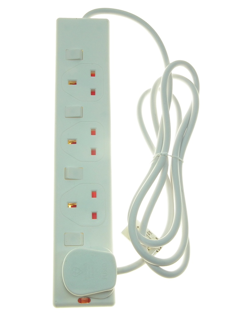 Powermaster 4 Gang 2 Mt Indvidually Switched Extension Lead