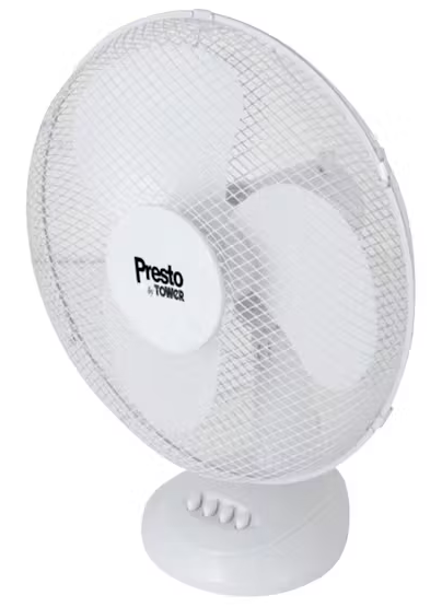 [1400-00] Presto by Tower 12" Desk Oscillating Cooling Fan