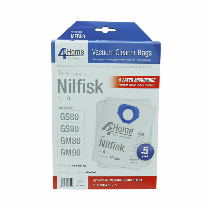 [MFB59] Microfibre Nilfisk GS80 Vacuum Cleaner Bags