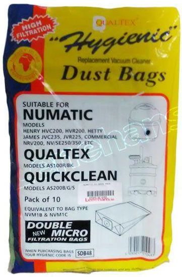 [SDB48] Qualtex Numatic Henry Vacuum Cleaner Bags (10