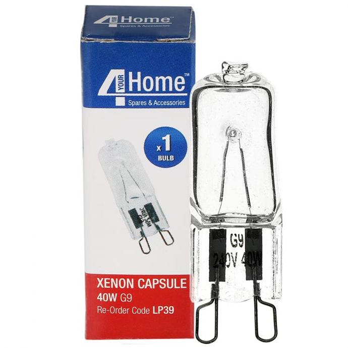 [LP39] Qualtex | Universal G9 40w Heat Resistant Capsule Oven Bulb