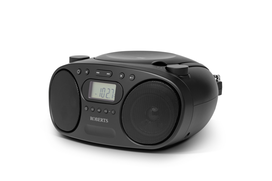[ZOOMBOXFMBLK] Roberts Portable CD / Radio Boombox | Black