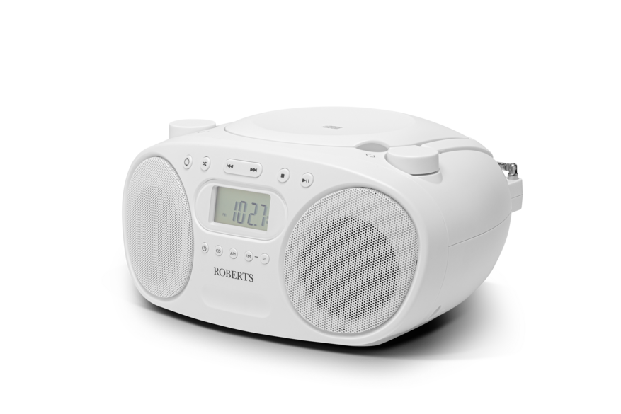 Roberts Portable CD / Radio Boombox | White