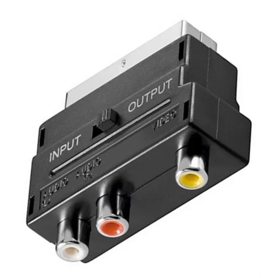 [OV1580] Sinox Scart - 3 RCA (Phono) Adaptor