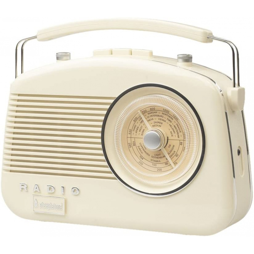 Steepletone Beige Retro Radio c/w Bluetooth