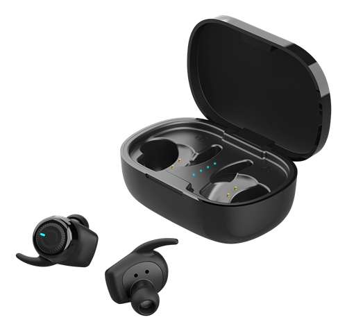 Streetz Black true wireless headphones