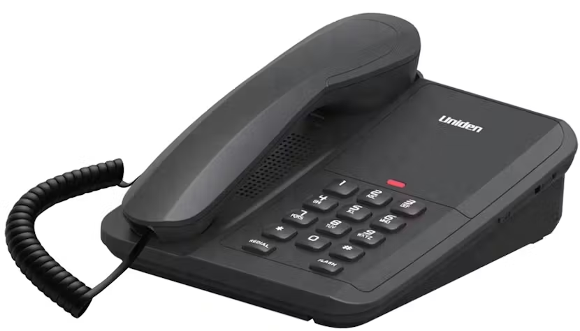 [CE7203(B)] Uniden Corded Desk Phone | Black