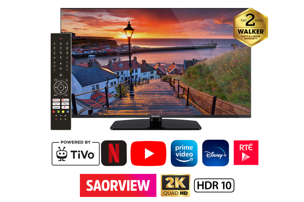 Walker 43" FullHD Smart Television & Satellite Tuner