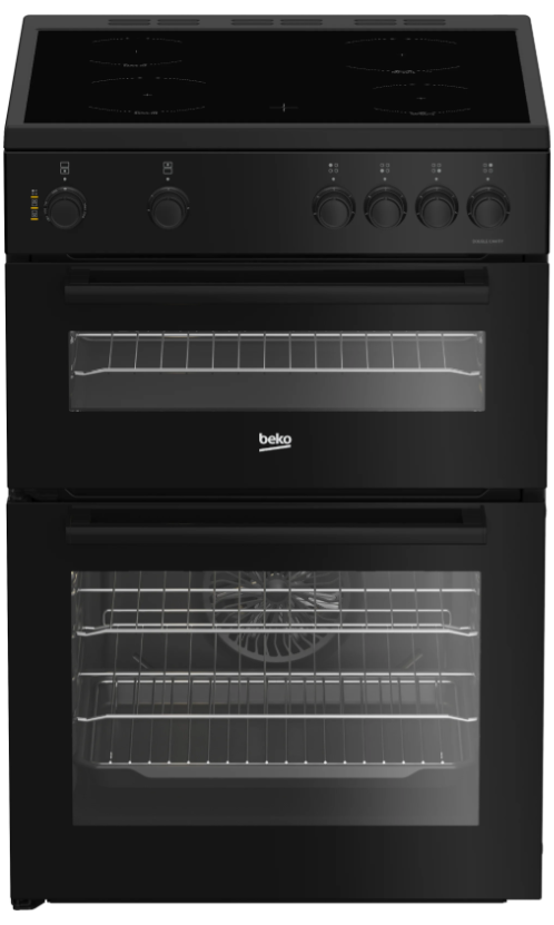 [FTC6701K] Beko Black 60cm Twin Cavity Ceramic Cooker