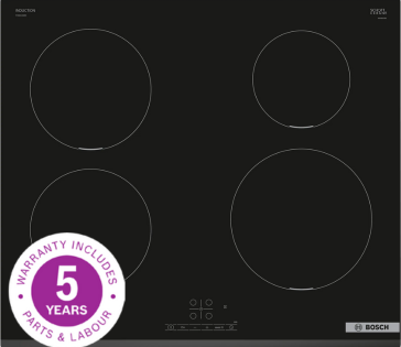 [PIE631BB5E] Bosch Series4 60cm 4 Ring Touch Control Induction Hob