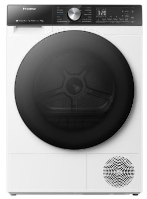 Hisense 10kg Freestanding Tumble Dryer Heat Pump Smart WiFi LED Display White