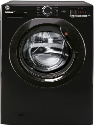 [H3W492DABB4-80] Hoover Black 9kg 1400 Spin Washing Machine