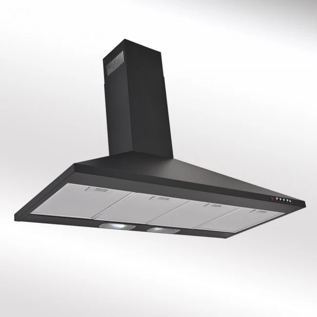 [LA-100-STD-BLK] Luxair 100cm Chimney Hood Black|High Extraction