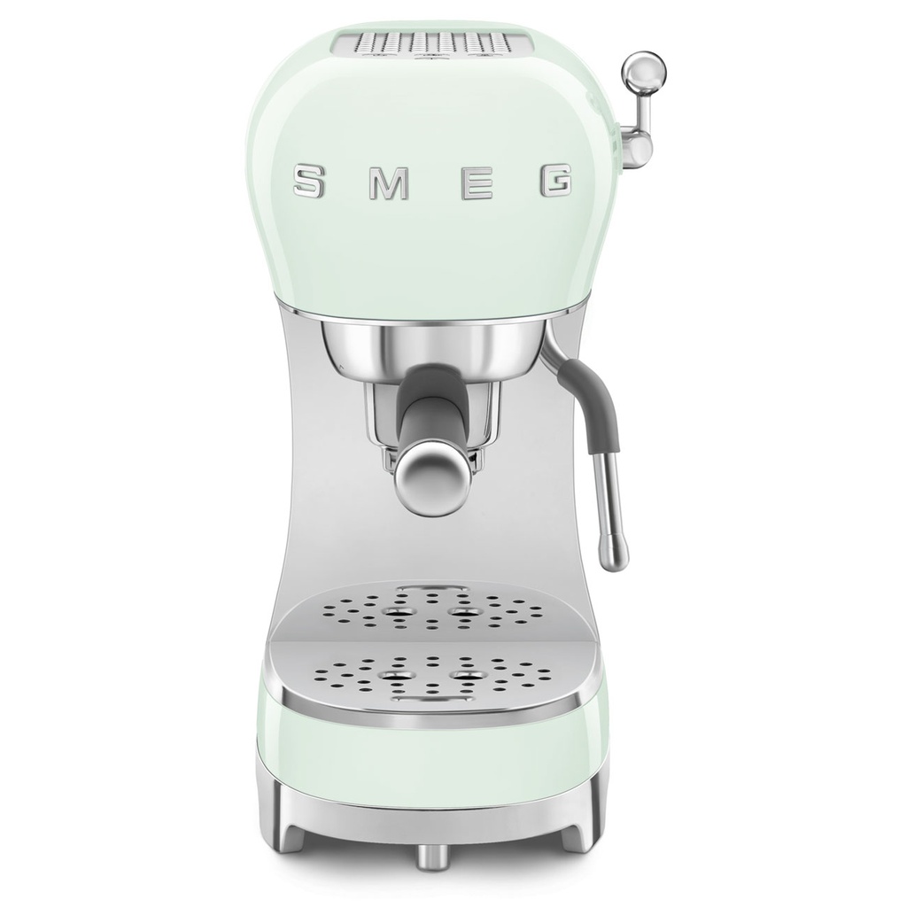 [ECF02PGUK] Smeg Retro 50's Style Espresso Coffee Machine with Pump | Pastel Green