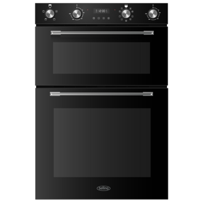 Belling Black Built In Double Oven Cooker