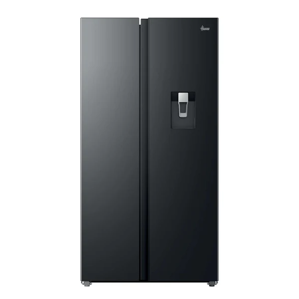 [HONSQ2T918EWBK] Hoover American side by Side Fridge Freezer Non Plumbed | Black