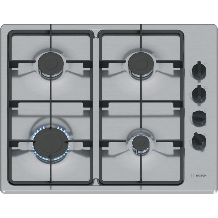 [PBP6B5K60] Bosch Stainless steel 4 Ring Gas Hob