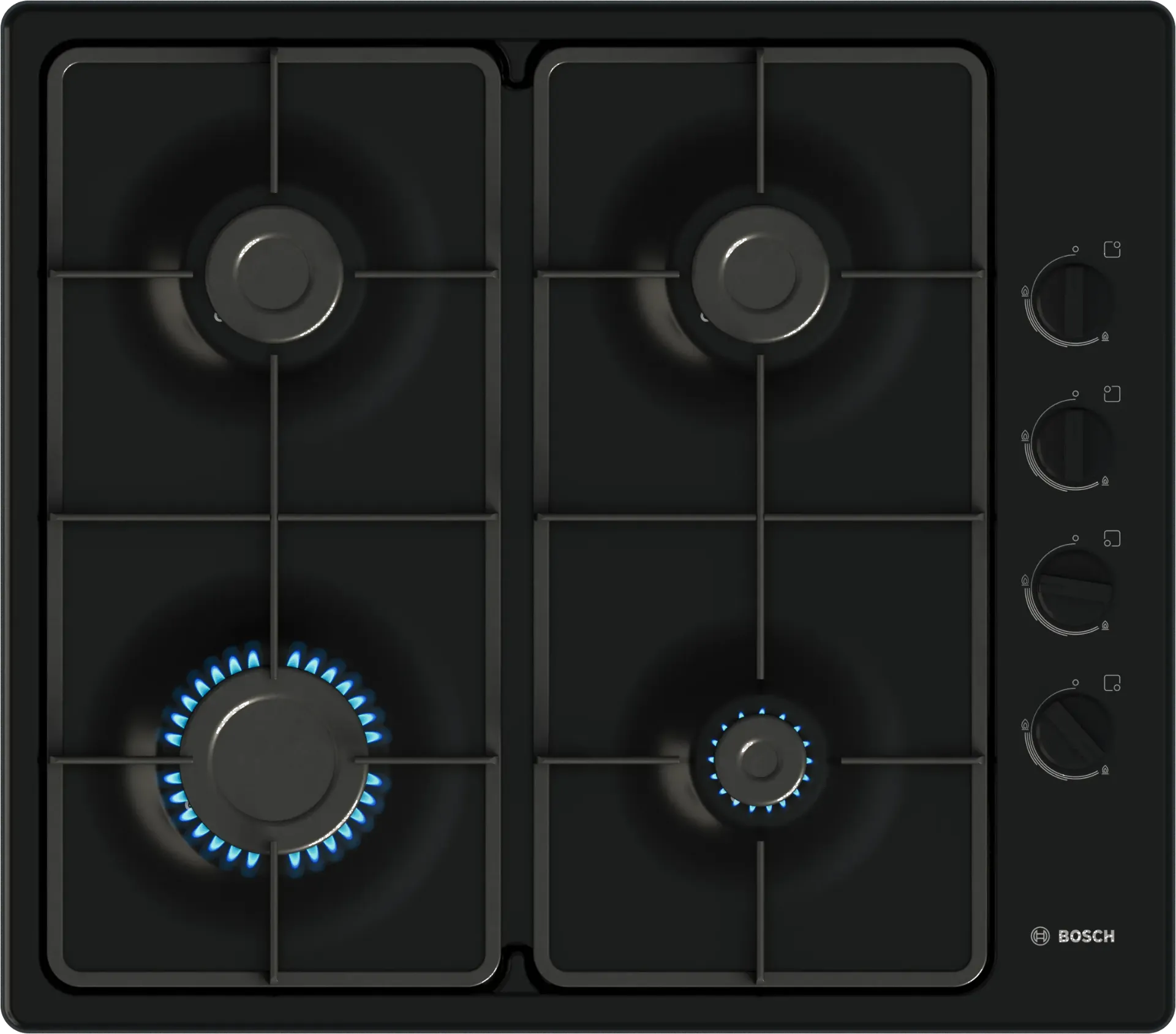 Bosch Black 4 Ring Gas Hob