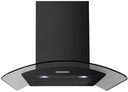 Belling 60cm Black + Glass Chimney Hood