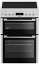 Blomberg White 60cm Double Oven Ceramic Cooker