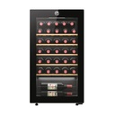 Hoover Black / Glass Under Counter Wine Cooler