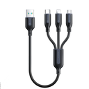JoyRoom 3.5A USB-A 3-In-1 Fast Charging Data Cable | 1.2Mt Black