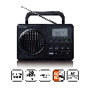Lenco Compact Portable FM Radio with LCD Display | Black