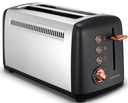 Morphy Richards Long Slot 4 Slice Toaster | Black/Gold