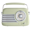 iTek AM/FM Vintage Radio Sage Green