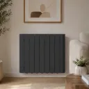 Titan 1200W Electric Wall Hung Smart Radiator with Wifi BLACK